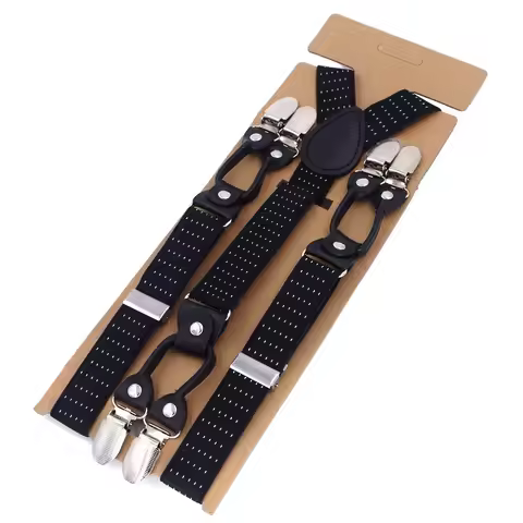 Fashion Suspenders 6 Clips Man's Braces Adjustable Elasticity Suspensorio Bretelles Hommes Y-Back Li