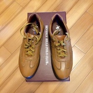 BEVERLY HILLS POLO CLUB brown leather sneakers 休閒鞋 size 245mm (EU 38.5)