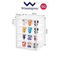 Winningway Solar Acrylic Toy display box Pop mart magnetic Helmet with Shelves - XXL XL L