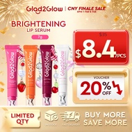 Glad2Glow POUT CANDY Lip Gloss Brightening & Color & Hydrate 3in1 Lightweight Serum Lip Balm