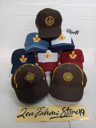 TERLARIS Topi SD/SMP/SMA/PRAMUKA/SIAGA Logo bordir isi 10 pcs/topi sekolah