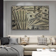 US Dollar Currency Money Art Posters and Prints on Canvas Painting Nordic Dollar Bilall Art Picture 