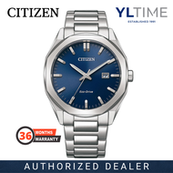 Citizen Gent BM7600-81L Stainless Steel 41mm Octagon Shape Case Blue Dial Eco-Drive Watch