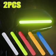 2PCS Car Rearview Mirror Reflective Sticker Night Safety Warning Tape DIY Anti-collision Strip Auto Exterior Decoration Accessories
