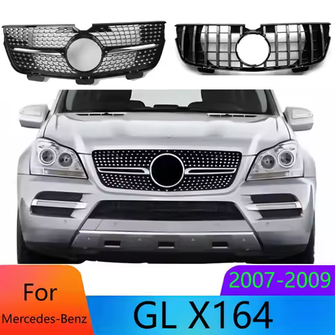 For Mercedes GL X164 2007-2009 GL320 GL350 GL450 GL550 Front Grille Sport Mesh Diamond Style Upgrade