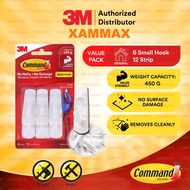 3M Command - 17002 - 6 Wall Mounted Small Utility Hooks / Organize Hook Wall Organizer General Purpo