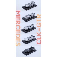 [Ready Stock] Jingshang 1/64 Mercedes-Benz CLK-GTR Alloy Car Model Five-Color Card Box Complete Purp