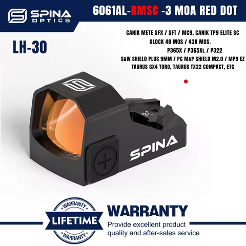 SPINA OPTICS LoneHawk LH-30 Red Dot Sight S-CR RMSc Compact Open Reflex Sight HS 407K/507K G48/43x M