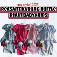 Ruffle Baju Raya baby 2024 baju raya budak kurung peasant