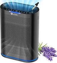 HEPA14 Auto Air Purifiers for Home Cover 2,100 Sq.Ft, Silently Air purifier For Large Room With 7 Colors Light &amp; Fragrance, Air cleaner Filter 99.99% of Smoke, Dust, Pet Dander, Pollen, Odor, Mold