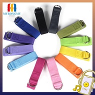MYRONGMY Exercise Straps, Durable Cotton 1.8mx3.8cm Yoga Strap,  Flexibility Adjustable D-Ring Buckl