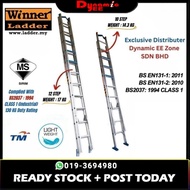 WINNER:LADDER BS2037 :1994(Class 1 Industrial) Heavy Duty Double Extension Ladder 12 STEP & 10 STEP 
