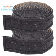 BENECREAT 1set 2pcs PVC Foam 3D Self-Adhesive Waterproof Wallpaper Border Lines Skirting Stickers Wa