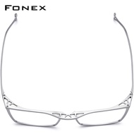 FONEX ไทเทเนียมบริสุทธิ์แว่นตากรอบผู้ชาย2022ใหม่วินเทจสแควร์แว่นตาสายตาสั้นแว่นตาแสง F85722