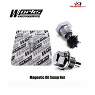 Works Magnetic Oil Sump Nut (M12 x P1.25 / M14 x P1.5 / M16 x P1.5)