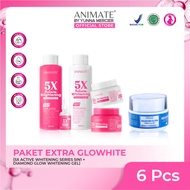 Animate Paket Extra Glowhite (Animate 5x Active Whitening Series 5in1 + Animate Diamond Glow Whiteni