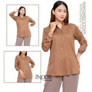 Alena Blouse Standard and Jumbo Size Cotton Twill Rayon Uniqlo/ TOP Wanita / WORK BLOUSE / Blouse Lo