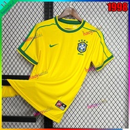 Retro Brazil 1998 RONALDO Home Soccer Jerseys*--&