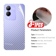 Vivo Y17s 2023 3D Back Carbon Fiber Phone Screen Back Film for Vivo Y17s VivoY17S sY17 Y 17 17Y Y17 S 4G 5G 2023 Translucent Anti-Scratch Protective Sticker Carbon Fiber Film