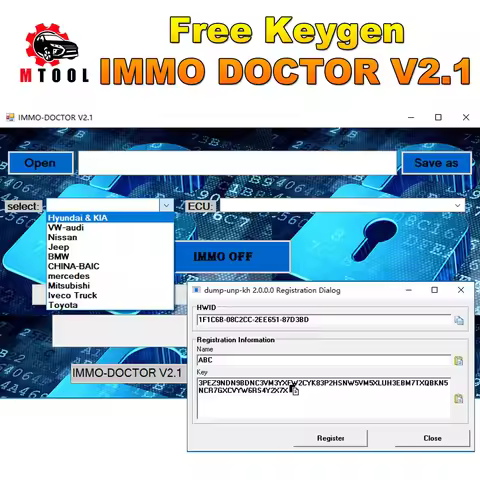 NEW IMMO DOCTOR V2.1 MULTI BRAND With FREE KEYGEN Immo Off ECU File Delete Software for SIM2K MT38 M