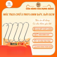 Stainless Steel S-shaped Hanger 6mm 10mm Thick, 15cm Long - Load Bearing Up to 70kg, Durable, Versat