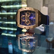 (Real Photo)Orginal Guess Multifunction GW0202G4 Blue GenuineLLeather/Silicon Mens Watch Jam Tangan