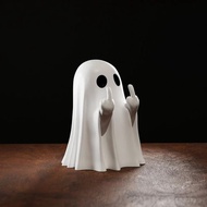 幽灵摆件 塑料注塑工艺 Creative Middle Finger Ghost Figurine Cute Desktop Decor Unique Gift for Friends New Yea