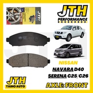 TAIHOAUTO JTH PERFORMANCE Front Brake Pad Nissan Navara D40 / Nissan Serena C25 / C26 Ceramic Disc Break Pad Depan Brek