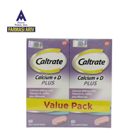 Caltrate Calcium + D Plus - 60 Tablets