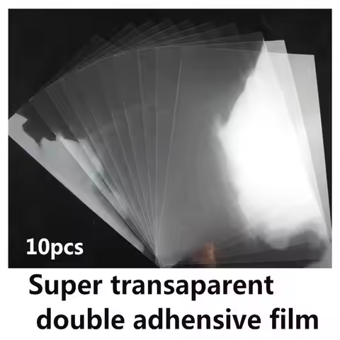 100% transparent Double Sided Adhesive Film pieces as sample A4/A3/A3+ size with strong glue