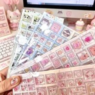 Cartoon Girls & Animal Friends 3D Resin Block Sticker Set, Cute Anime-Style Decorative Stickers, DIY