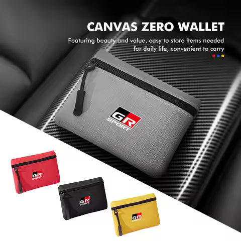Car Logo Wallet ID Card Organizer Bag Key Storage Holder Coin Purse For Toyota RAV4 Camry Avalon Ave