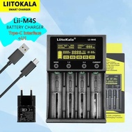 Liitokala เครื่องชาร์จแบตเตอรี่อเนกประสงค์ LCD 18650 Lii-M4S สำหรับ3.7V 1.2V 26650 21700 14500 18350