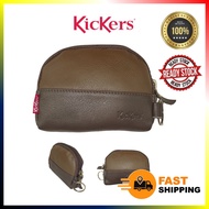 KICKERS ORIGINAL GENUINE LEATHER COIN PURSE WALLET MEN WOMEN DOMPET BEG DUIT WALLET KULIT ASLI BRAND