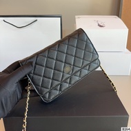 C/New Style Genuine Leather Caviar Small Square Bag Coin Purse Card Holder Chain Shoulder Diagonal f