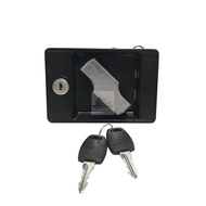 Black Cabinet Lock Replacement for Steel Metal Office Cabinet Swing Door with 2 Keys [106 x 72 mm] [