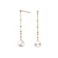 [Vendome Aoyama] K18 Yellow Gold Ayako Pearl Chain Earrings AGVA1434 PA