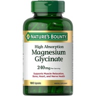 Nature's Bounty Magnesium Glycinate Penyerapan Tinggi 240mg 180 Kapsul FVS7 Y7BJ