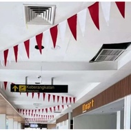 Carnival triangle flag, 5 meter colorful triangle flag, triangular cloth flag, festival decorative f