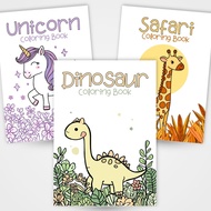Dinosaur Unicorn Safari Coloring Book for Kids Ages 3–7 | A5 Activity Book
