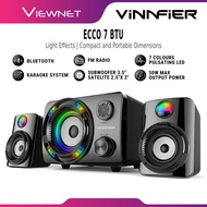 VINNFIER ECCO 7 BTU WIRELESS BLUETOOTH SPEAKER 50W 2.1 | KARAOKE SYSTEM | FM RADIO | MICRO SD CARD S