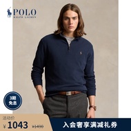 Polo Ralph Lauren 拉夫劳伦 男装 24早秋Estate 罗纹四分之一拉链套头衫RL18835 410-航海蓝 L