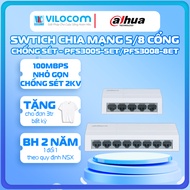 Dahua DH-PFS3008-8ET- L 8-Port Switch 2KV Lightning Protection - Genuine Product