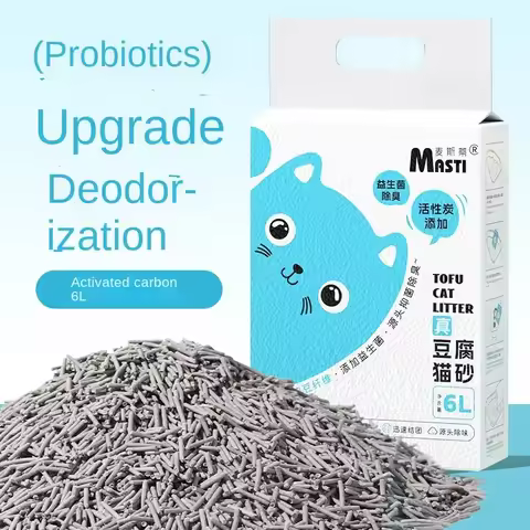 Cat Litter 6L Probiotic Deodorizing Cat Litter for Adult Cats and Kittens Low Vacuum Suction Flushab