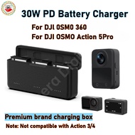 Battery Charger For DJI OSMO 360 / For DJI Action 5 pro Battery 3 Slots TF Battery Storage Box