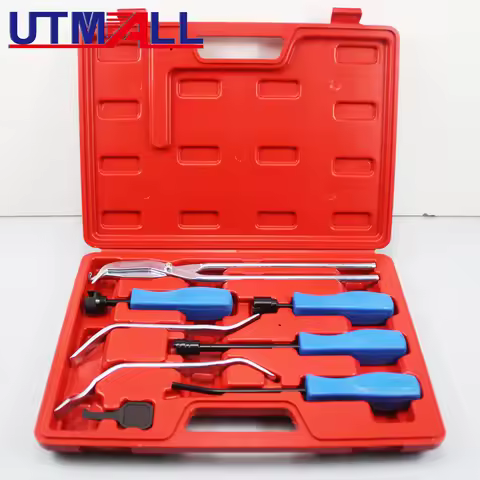 UTMALL 8pcs Car Auto Drum Brake Adjusting Tool Set Spoon Wrench Adjuster Kit Brake Drum Tool Kit Eas