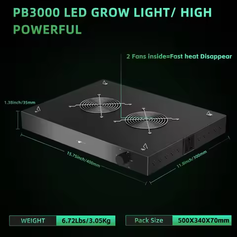 Sam-sung lm281b Led grow light 300W QBS built with 26DB fans full spectrum