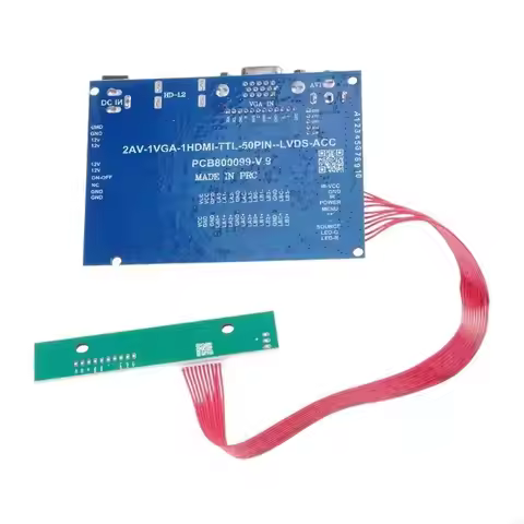 462E 7/8 Inch LCD Screen 50pin TTL LVDS Control Board Support AT070TN90 /92/94 Driver HDMI1.2 to Car