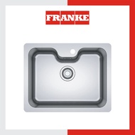 FRANKE Bell Undermount Single Bowl Stainless Steel Sink BCX 110-55TL