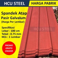 Spandek Atap Pasir Galvalum 0.45 mm x 100 cm Plat Galvalum Per 1 Lembar